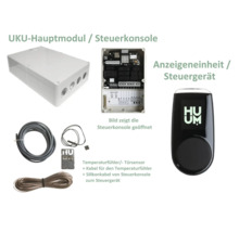 UKU Hauptmodul, Steuerungskonsole, Anzeigeeinheit, Steuergerät, Temperaturfühler, Türkontaktsensor und Kabel
