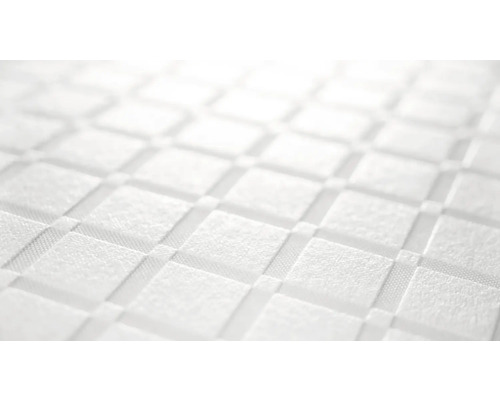Nahaufnahme einer Matratzenoberfläche mit quadratischem Muster