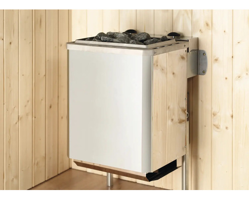 Saunaofen zur Wandmontage mit Saunasteinen