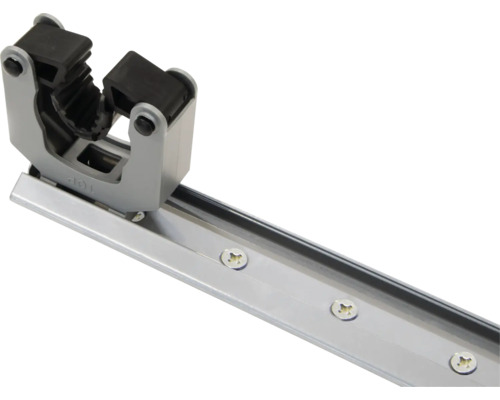 Gerätehalterleiste aus Metall mit einer Halterung