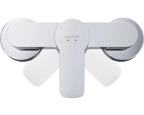 Laufen Logo auf einer Armatur für ein Waschbecken