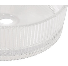 Detailansicht eines Waschbeckens aus Glas