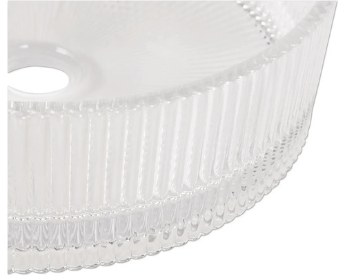 Detailansicht eines Waschbeckens aus Glas