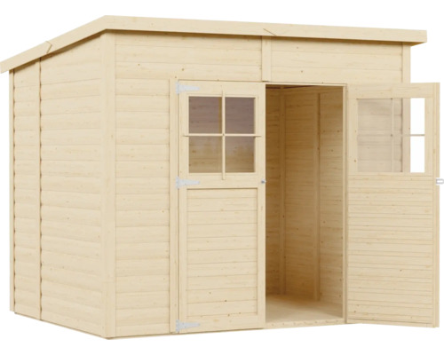 Holzgartenhaus mit Doppeltür und Fenster