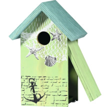 Dekoratives Vogelhaus mit Seestern-, Muschel- und Ankermotiven
