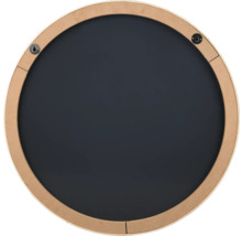 Runde Schiefertafel mit Holzrahmen und Aufhängungen auf der Rückseite