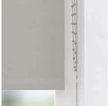 Graues Rollo im Fenster