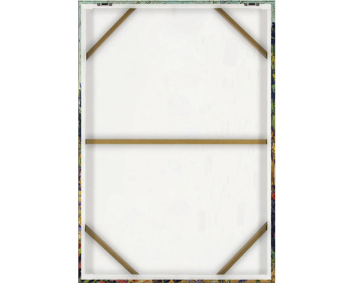 Rückseite einer Leinwand mit Holzrahmen