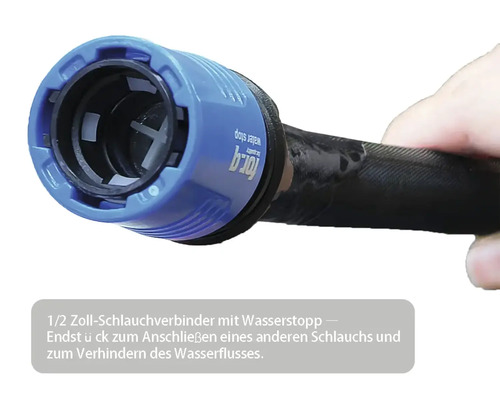 Gartenschlauchkupplung mit Wasserstopp für 1/2-Zoll-Schläuche