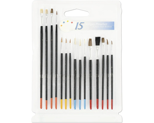 15-teiliges Pinselset für Künstlerbedarf