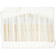 Pinselset mit unterschiedlichen Größen in einer Stofftasche