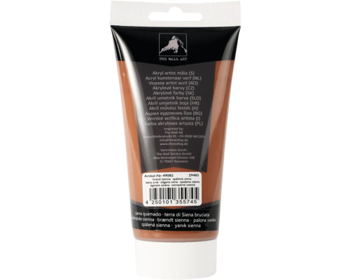 Tube Künstler Acrylfarbe Siena gebrannt