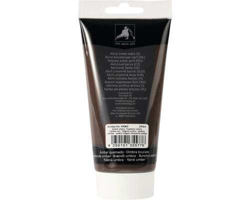 Tube Künstler-Acrylfarbe Umbra gebrannt