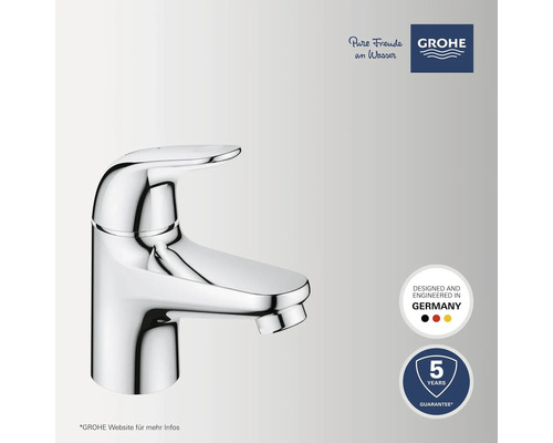 Glänzender, verchromter Waschtischmischer von Grohe