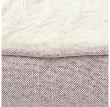 Detailansicht eines Hundebetts mit weichem Innenfutter und robustem Stoffbezug