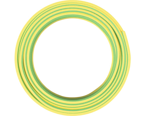 Gelbgrünes Erdungskabel in einer Rolle