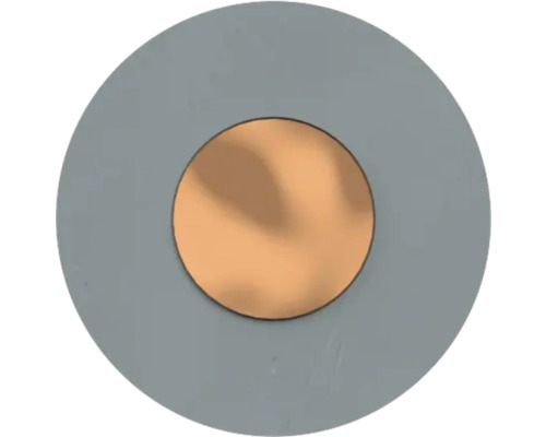 Runder Spiegel mit grauem Rand