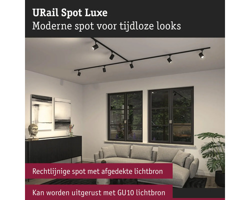 Wohnzimmer mit URail-Spot-System an der Decke