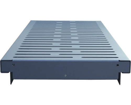 Metallablage mit Schlitzen zur Aufbewahrung