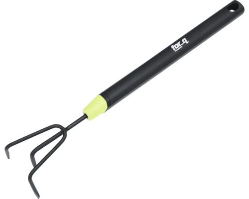 for_q Logo Gartenkralle mit drei Zinken und Griff