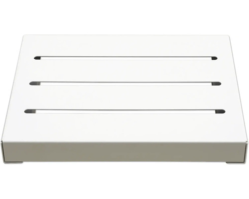 Quadratische Duschablage mit Schlitzen