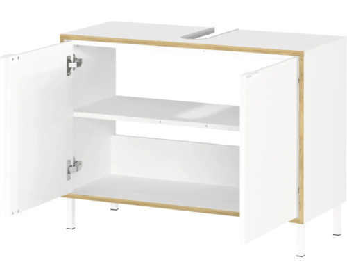 Waschbeckenunterschrank mit zwei Türen und Innenregalen