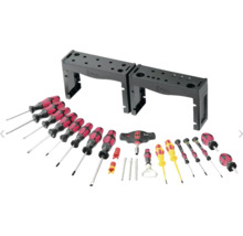 Werkzeugsatz mit Schraubendrehern und Werkzeugablage