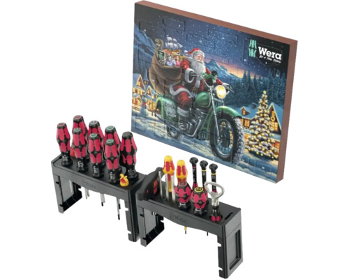 Wera Werkzeug Adventskalender mit Schraubendrehern, Bits und Haltern