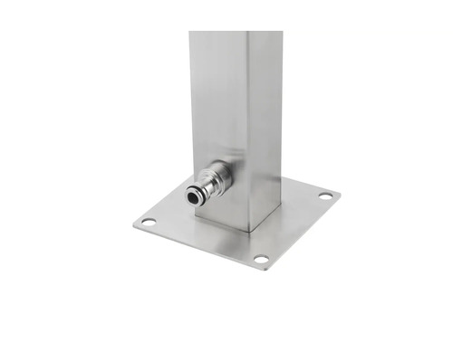 Edelstahlsäule mit Wasserhahnanschluss