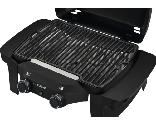 Tragbarer Gasgrill mit Grillrost und Seitentischen