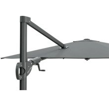Detailansicht eines SOLUNA Sonnenschirms mit Kurbelmechanismus