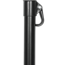 Stützfuß aus Metall mit Karabinerhaken