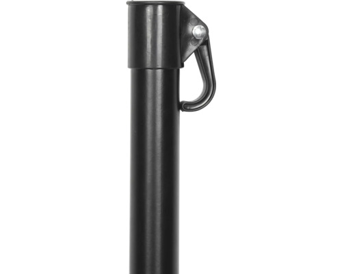 Schwarzer Weidezaunpfahl mit Clip