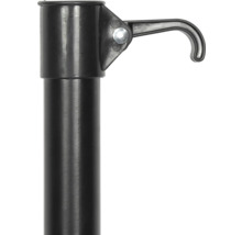 Schwarzer Stiel mit Haken für Reinigungsgeräte