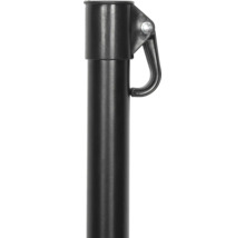 Schwarze Stange mit Haken zur Befestigung