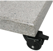 Granit-Schirmständer mit feststellbarer Rolle