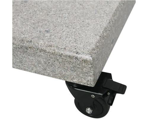 Granit-Schirmständer mit feststellbarer Rolle