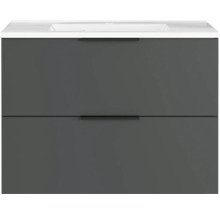 Waschtischunterschrank mit zwei Schubladen und Aufsatzwaschbecken