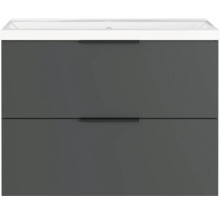 Waschtischunterschrank mit zwei Schubladen und Aufsatzwaschbecken