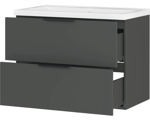 Waschtischunterschrank mit zwei Schubladen und Waschbecken