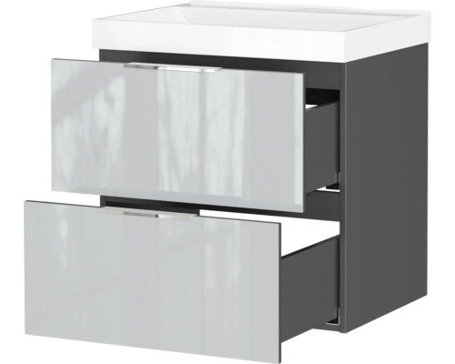 Waschtischunterschrank mit zwei offenen Schubladen