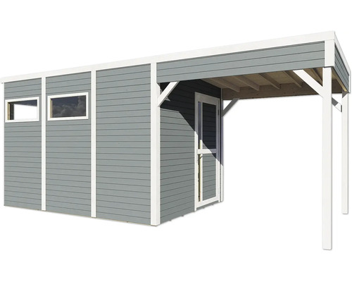 Gartenhaus mit Fenster und Überdachung