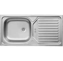 Spüle aus Edelstahl mit Abtropffläche