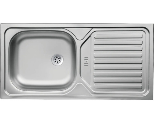 Spüle aus Edelstahl mit Abtropffläche