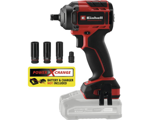 Einhell Akku-Schlagschrauber mit Steckschlüsselsatz und Power X-Change Hinweis