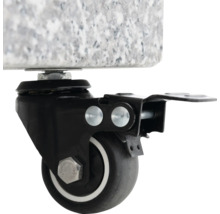 Rolle mit Bremse zur Befestigung unter einem Möbelstück