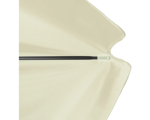 Detailansicht eines geöffneten Sonnenschirms mit Streben