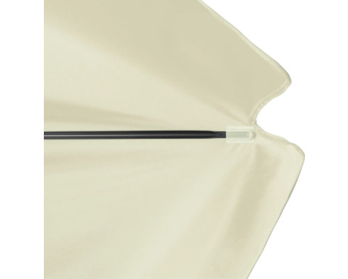 Detailansicht eines Sonnenschirms mit Streben