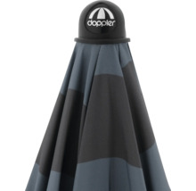 Doppler Logo auf einem Regenschirm