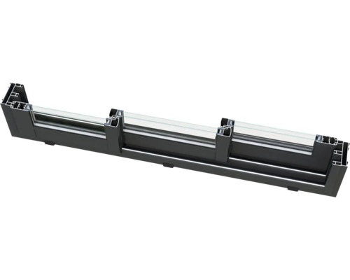 Querschnitt eines Fensterrahmens mit Verglasung